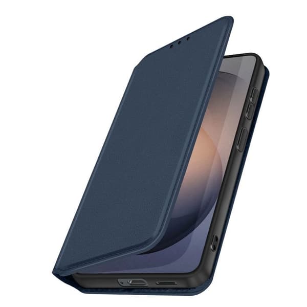 Magnetiskt Flipfodral för Galaxy S26 Plus Ställfunktion Classic Edition Mörkblå Blå