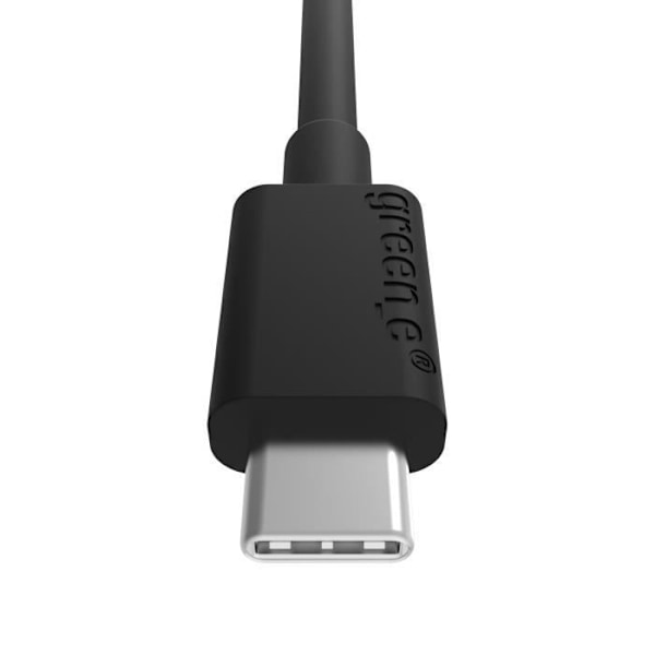 GREEN_E QC 3.0 1 USB billaddare + kabel typ C - 1,3 m - Vit