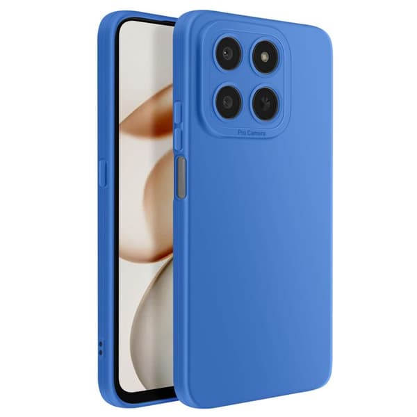 Silicone Cover til Honor 400 Smart med Forstærkning til Kamera Blå Blå