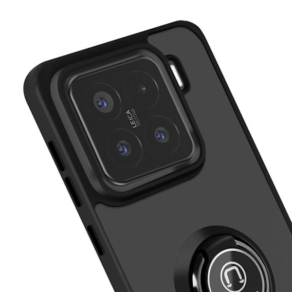 Coque pentru Xiaomi 15 Bague Magnétique Dos Translucide Noir Svart