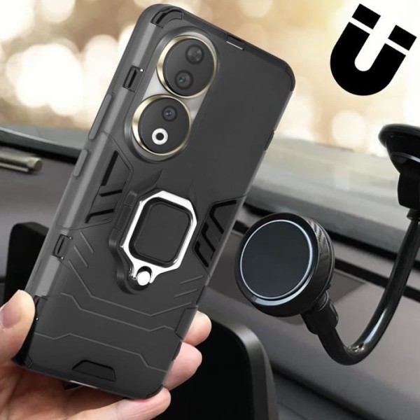 Taske til Honor 90 Hybrid Shockproof Ring Support Ring Collection Sort