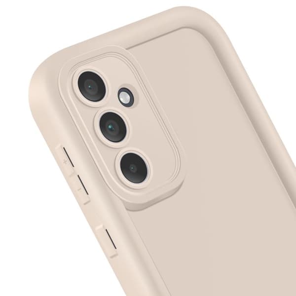 Coque - Samsung - Galaxy A35 - Silikone Blød - Soft Touch - Kamera Beskyttelse Beige
