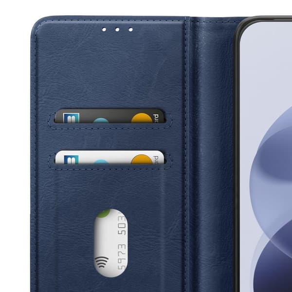 Plånboksfodral för Redmi Note 17 Serie Chesterfield med Stöd Blå natt Blå