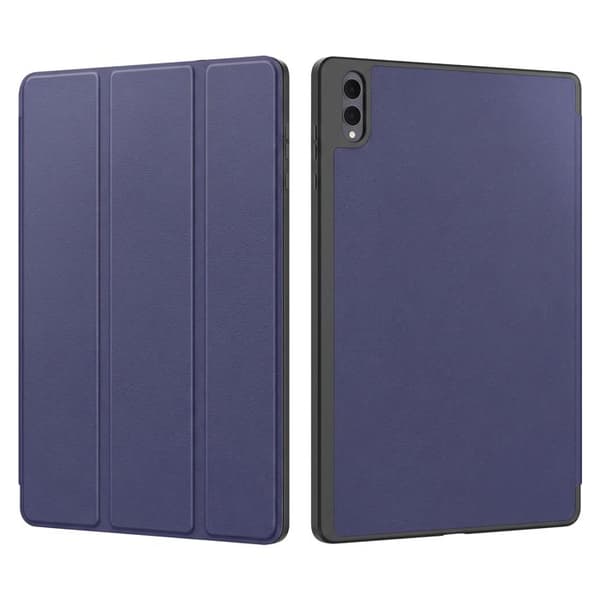 Samsung Galaxy Tab S12 Plus -kotelo, jossa on tuki ja kynäteline, syvänsininen Blå