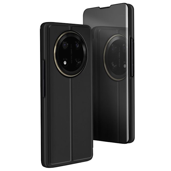 Etui til Honor Magic 7 Lite Klap Spejl Støtte Sort Svart