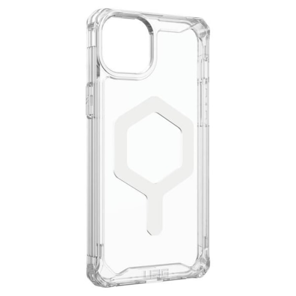 UAG MagSafe Fodral för iPhone 15 Stötsäkert Tunn Transparent och White Plyo Series