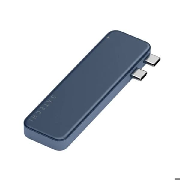 USB-C-monipistoliitin MacBook Neo HDMI 4K:lle, kaksoisliitin Satechi Indigo