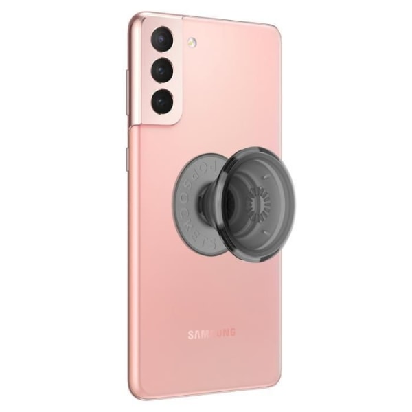 Telefonaccessory - POPSOCKETS - PopGrip - Sort Translucent - Ultra-let - Sammenklappelig genomskinlig svart