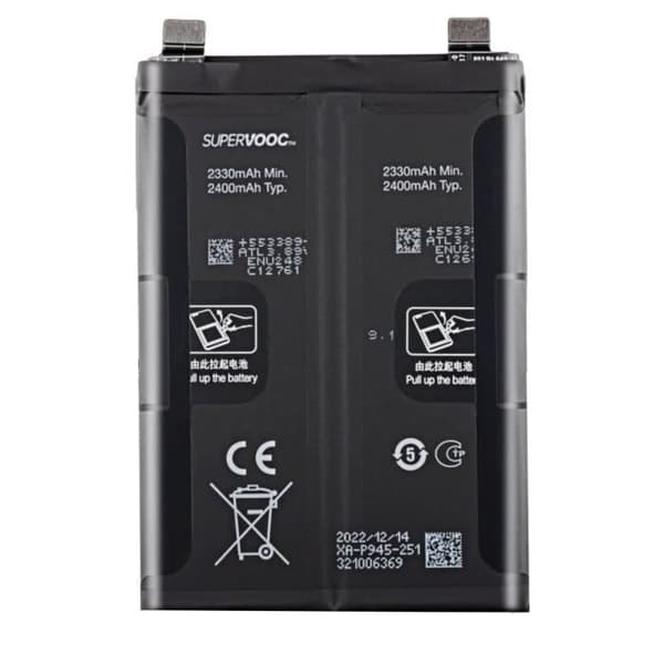 Sisäinen Akka - ONEPLUS - 10T - 4800mAh - BLP945 - Musta Svart