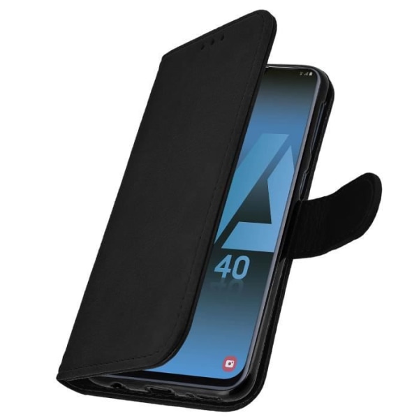 Hölster för Samsung Galaxy A40 - AVIZAR - Plånboksfodral - Silikon Gel - Videostöd - Magnetisk Svart