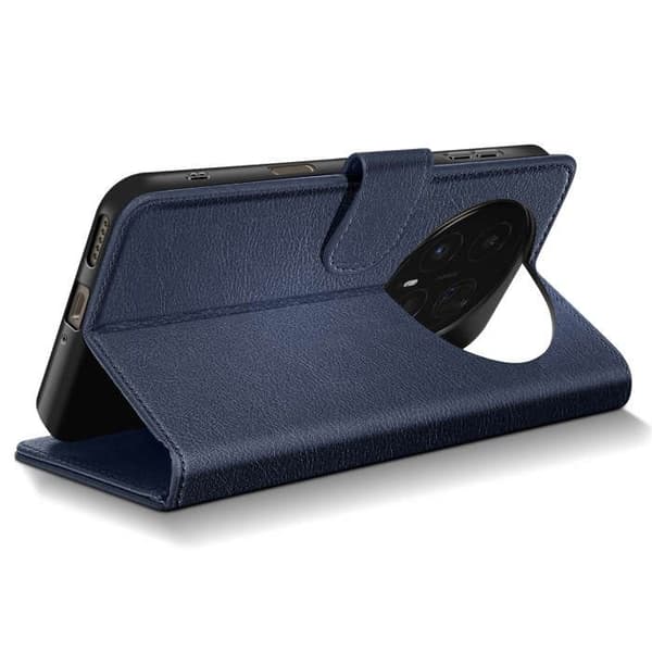 Foliofodral för Honor Magic 8 Pro Chesterfield-serien med Stödfunktion Mörkblå Blå