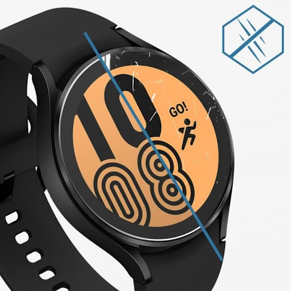 9H anti-fingeraftryk hærdet glasfilm til Samsung Galaxy Watch 4 44mm AVIZAR Vit