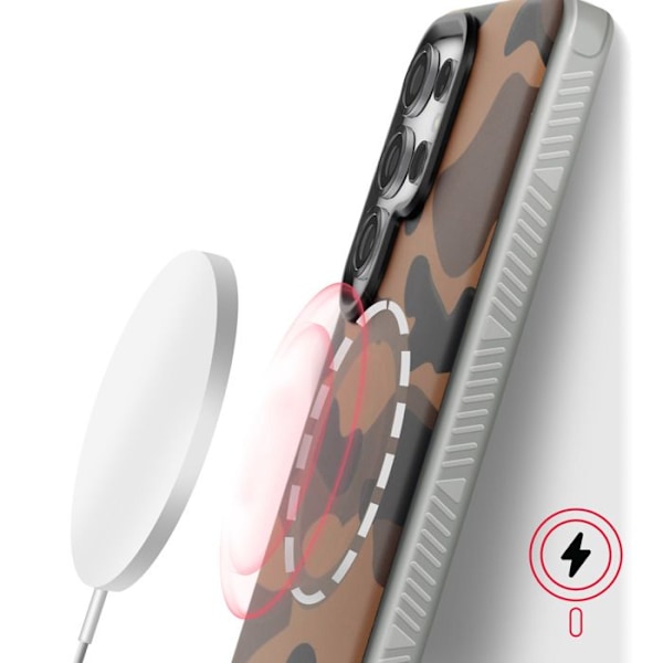Coque MagSafe för Samsung Galaxy S25 Ultra F-Protect Forcell Kamouflage Öken Ökenkamouflage