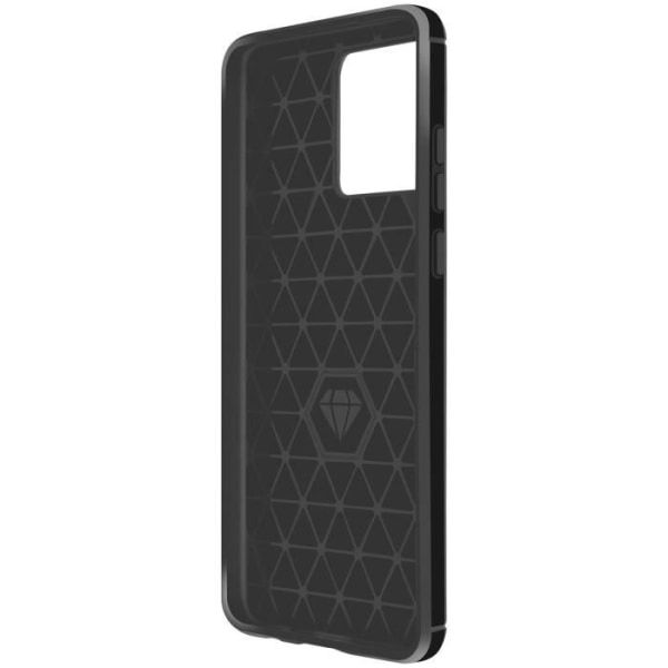 Skyddsskal i mjukt material - AVIZAR - Motorola Edge 40 Neo - Kolfiberlook - Svart - Stötresistent Svart