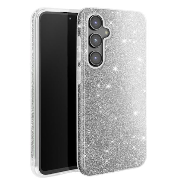 Glitterkuori Samsung Galaxy S23 FE:lle Iskunkestävä Hohtava Hopea Grå
