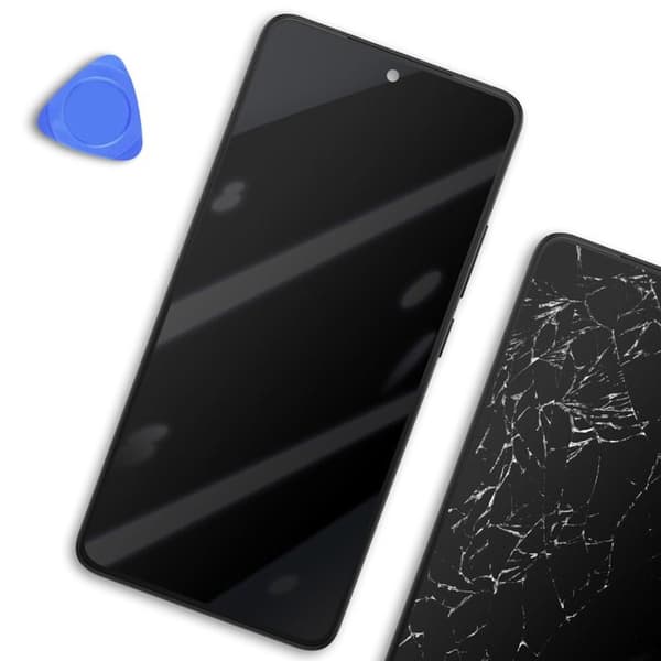 Fuldskærm - XIAOMI - Poco F7 Pro - AMOLED - Sort - Original Service Pack Svart