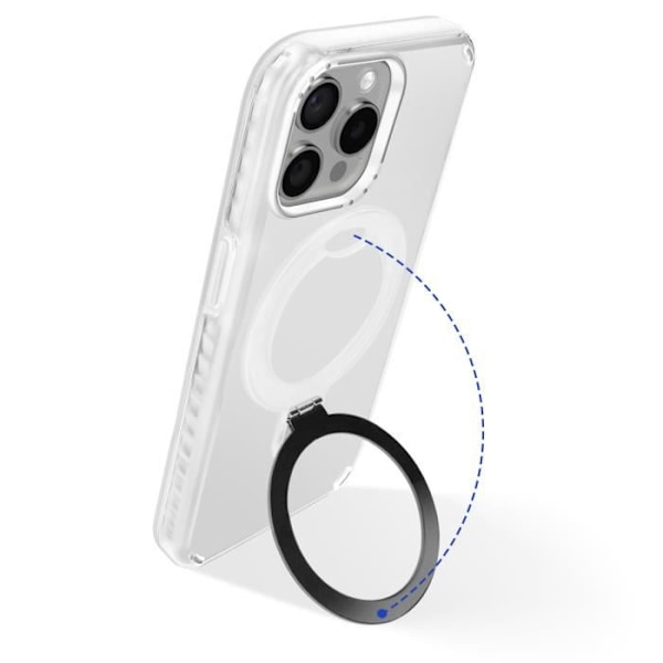 Coque MagSafe för iPhone 15 Pro Stöttålig med Fällbart Stöd Vit Vit