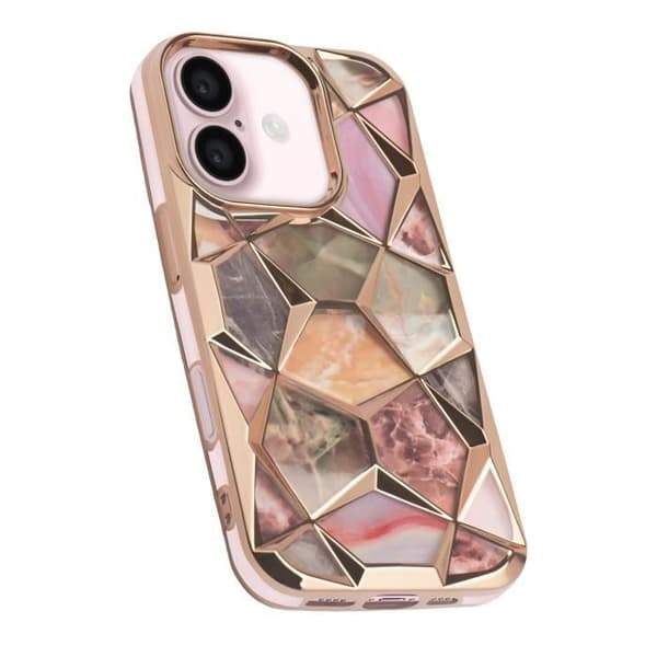 Cover til iPhone 16 Stødsikker Twinki Collection Gold Gul