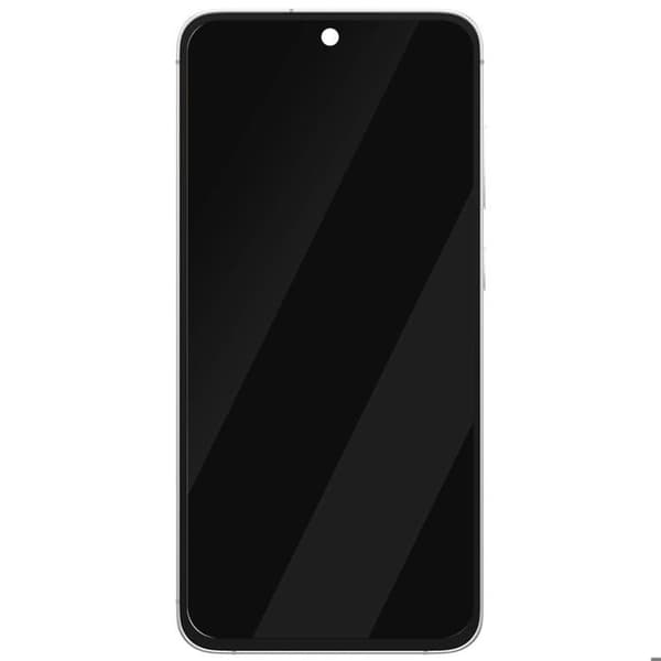 Original AMOLED-skærm til Samsung Galaxy S24 FE med touchglas og Samsung sølv chassis Grå