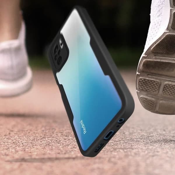 Fuld cover - Xiaomi - Note 10 og 10S - Plexiglas bagside - Polymer front - Sort Svart