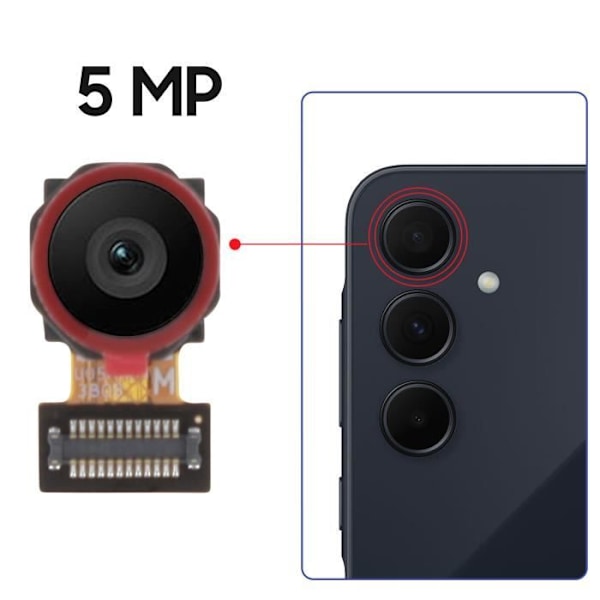 Samsung A15 bagkamera 5MP Ultra vidvinkelsensor Samsung Service Pack Sort Svart