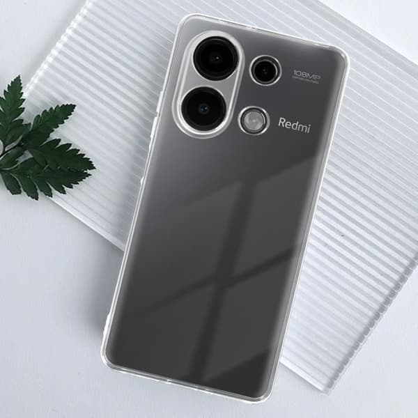 Kotelo Xiami Redmi Note 13 4G Soft Silicone Slim Design, läpinäkyvälle Transparent