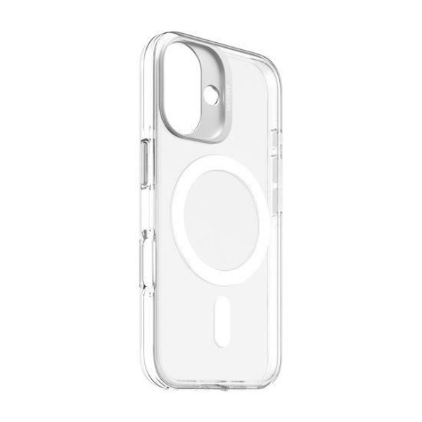 Coque - DECODED - iPhone 16 - Yhteensopiva MagSafe - Läpinäkyvä - Antikeltuva Transparent