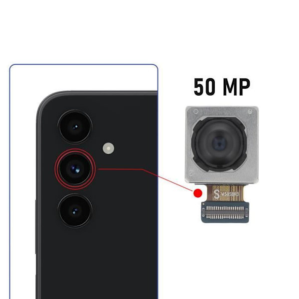 Hovedkamera bagpå til Samsung Galaxy A54 5G 50MP Sort