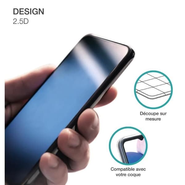 Skärmskydd - BIGBEN CONNECTED - Redmi 9C/9A - Härdat Glas 2.5D - Rep-Resistent - SmartFrame Transparent