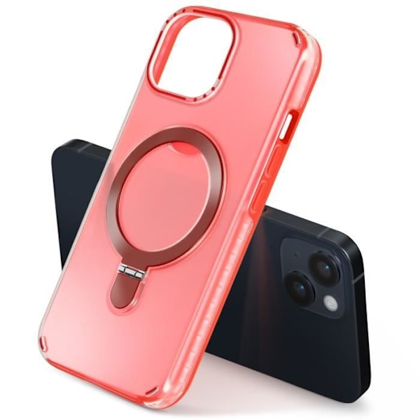 Coque MagSafe för iPhone 14 och 13 Stötsäker med Fällbart Stöd Röd Röd