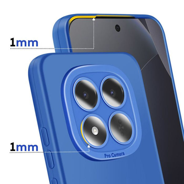 Silicone Cover til Redmi Note 15 Pro Plus med Forstærkning til Kamerablok Blå Blå