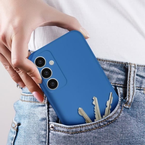 Taske til Samsung Galaxy S23 FE - AVIZAR - Halvstiv Soft-touch Fast Cover - Blå Blå