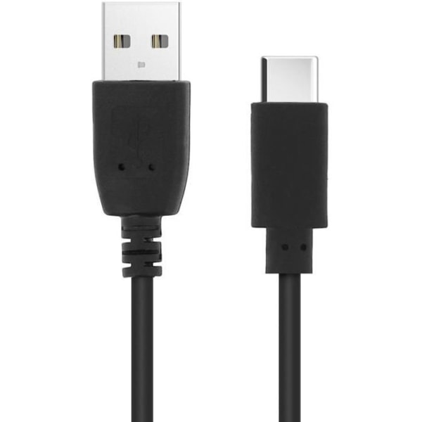 USB til USB Type C kabel - AVIZAR - Hurtig opladning 2,0 - 1,2 m - Sort - Hurtig synkronisering Svart