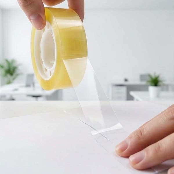 3-pack Kontors- och Pappersbitar Tejp 1.8cm x 30m Stark Hållfasthet Transparent Vit