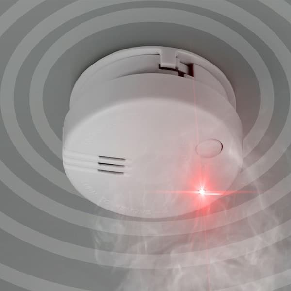 Fotodetektor för rök - ALECTO - Mini - Siren 85 dB - Batteri 5 år - EN 14604 Vit