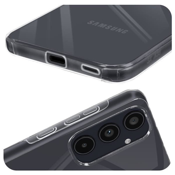AVIZAR Helfodral till Samsung A55 - Hårt och mjukt Transparent Touch Front - Ultra-resistent Transparent