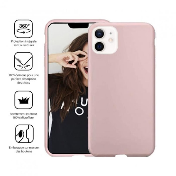 Suojakuori Apple iPhone 13 Prolle Premium Silicone Microfiber Jaym Pink Rosa