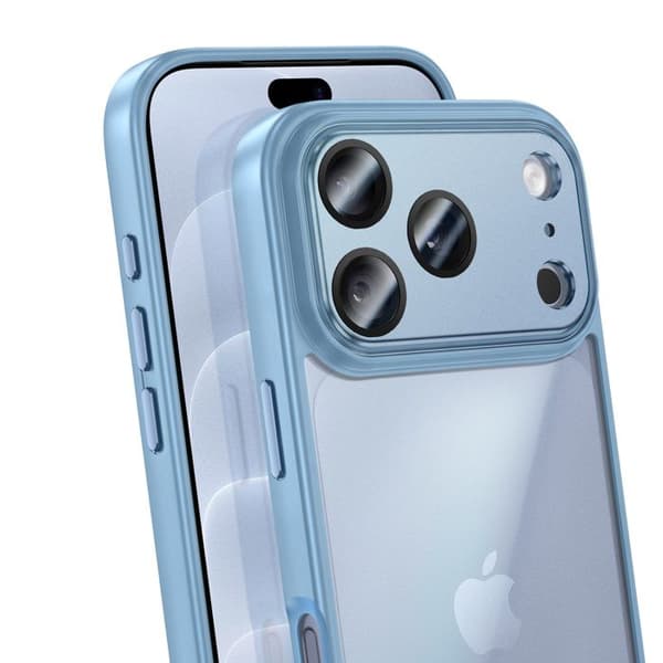 iPhone 18 Pro Max Stødabsorberende Hybrid Cover med Kamera Beskyttelse Pango Blå Blå