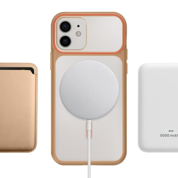 Cover til iPhone 12 / 12 Pro MagSafe Bimateriale Hårdt Bag i Brun brun