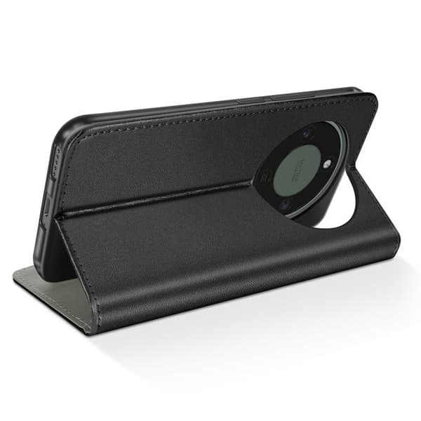 Honor Magic 8 Lite -kansio, jossa on korttipidike ja videotuki, musta Svart