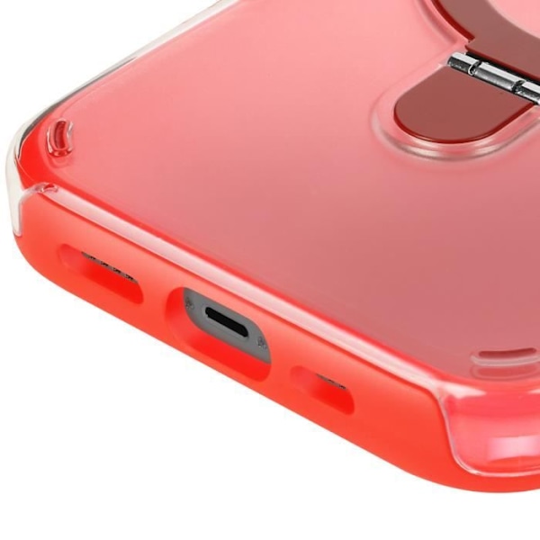 MagSafe-skydd för iPhone 15 Pro Max Stötresistent med Fällbart Stöd Röd Röd
