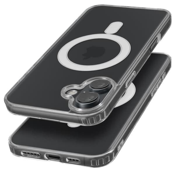 MagSafe Fodral för iPhone 16 Plus Polycarbonate Contour Silikon Transparent Transparent