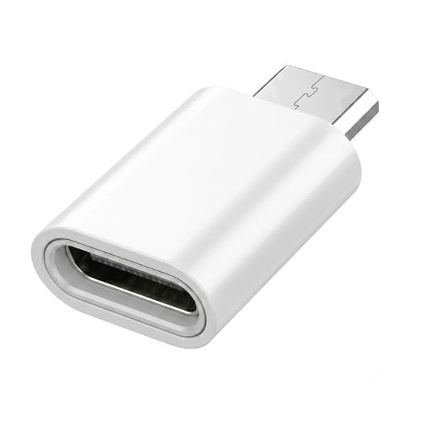 Mini USB-C -adapteri Micro-USB:lle latausta ja synkronointia varten Blue Star Hopea