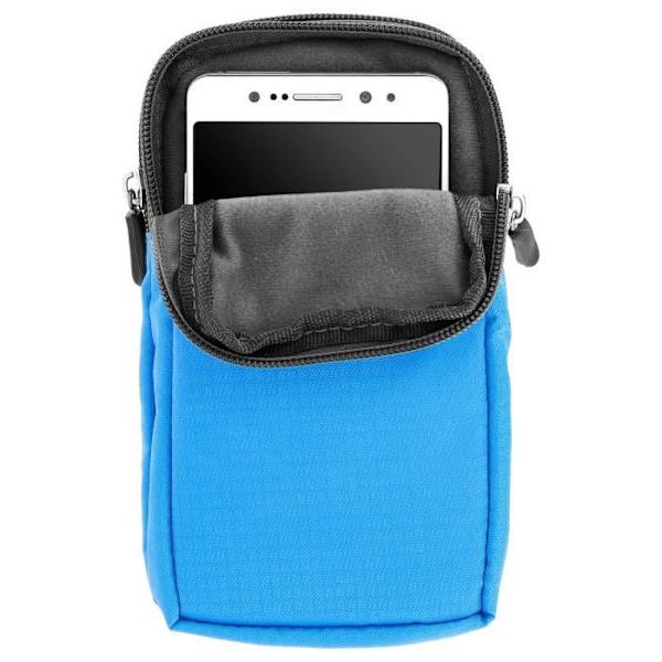 Sininen Multi-Pocket olkalaukku - Integroitu karbiini/vyölenkki