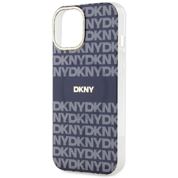 IPhone 15-fodral - DKNY IML DKNY IML Mono & Stripe MagSafe (DKHMP15SHRHSEB) - Blå