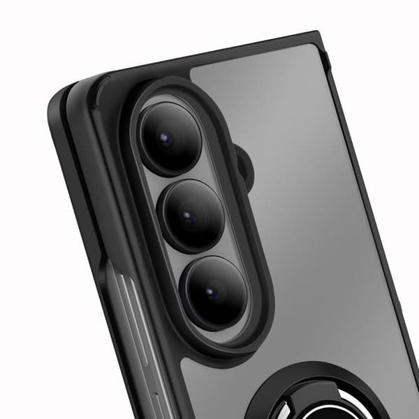 Cover til Samsung Galaxy Z Fold 7 Foldable med Magnetisk Ring Sort Svart