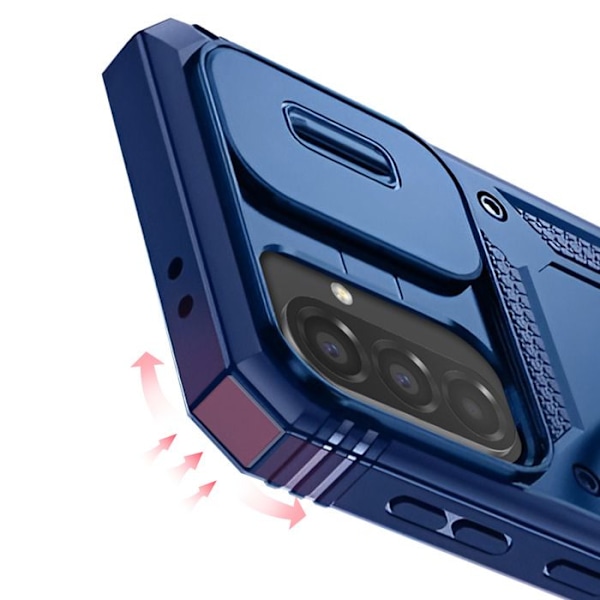 Coque til Samsung Galaxy A36 med magnetisk ring beskyttelse til kamera i blå Blå