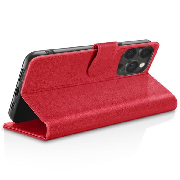 Plånbogscover - ZANAÉ - iPhone 13 Pro - Rød - Vandret Støtte - Magnetlukning Röd