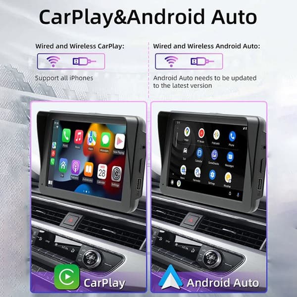 7" Berøringsskærm - CarPlay - Android Auto - GPS - Bluetooth 5.0 - Solskærm