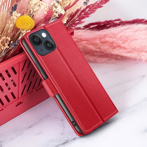 Plånboksfodral för iPhone 14 Plus med Stöd och Magnetisk Flik Zanaé Röd Röd